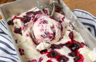 Lemon Blueberry Ice Cream – Barefeet within the Kitchen